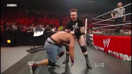 Rendy Orton vs. John Cena vs. Nexus. 