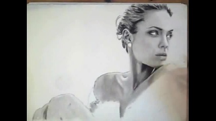 Анджелина Джоли нарисувана от истински феномен само с молив! 