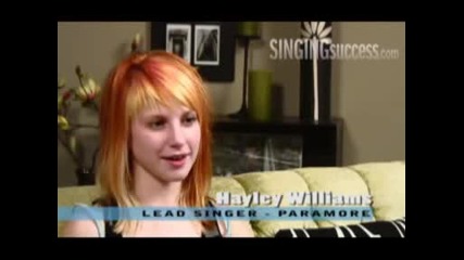 Youtube - Paramore - Hayley Williams Interview with Singing Success