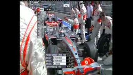 Fernando Alonso Holds Up Lewis Hamilton