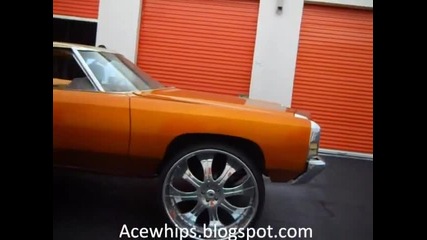 Candy Gold Chevy Donk on 30' Asantis