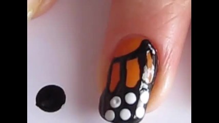 Monarch Butterfly Nail Art Design