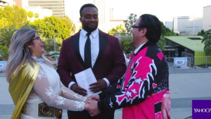 Big E presides over the wedding of two WWE fans