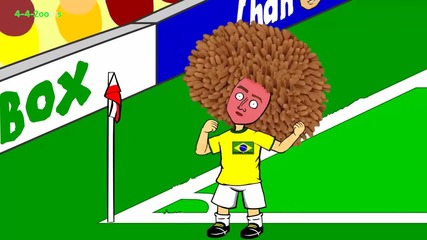 Анимации за световното: Бразилия 2 - 1 Колумбия