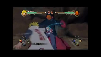 Naruto Ultimate Ninja Storm 2 - The Fourth Hokage (herman) vs Tobi_madara (me)
