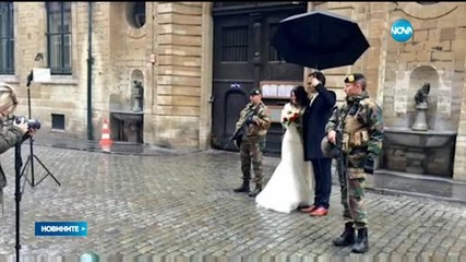 Сватбите в Белгия се охраняват от войници с автомати