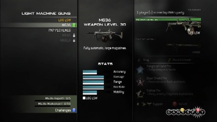 Call of Duty Xp 2011: Call of Duty: Modern Warfare 3 - Sniper Rifles & Light Machine Gun Menu
