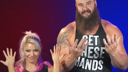 Braun Strowman & Alexa Bliss proudly represent Connor's Cure in WWE MMC