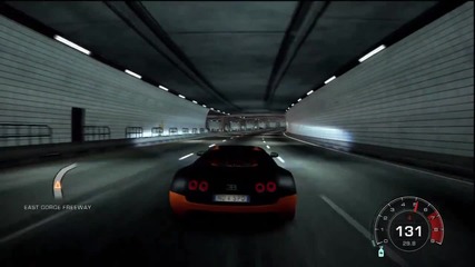 Need For Speed Hot Pursuit - Bugatti Veyron 258mph speed run