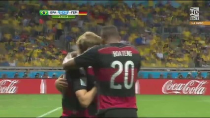 Футбол Бразилия - Германия 2014 - Първо полувреме Част 3_5 (720p)