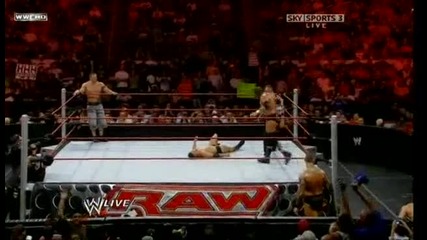 Raw 07/20/09 Legacy vs Triple H & John Cena *първа част*