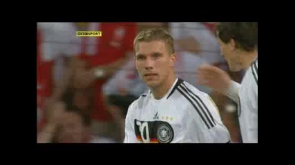 Гола на Лукаш Подолски срещу Полша за 1 - 0 