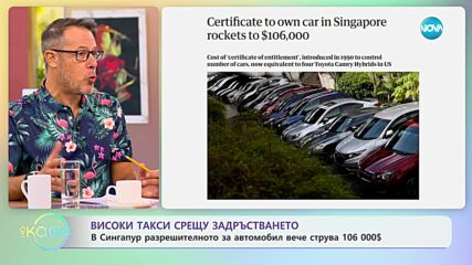 В Сингапур разрешителното за автомобил вече струва 106 000 долара - „На кафе” (06.10.2023)