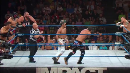Tag Title Match: The Wolves vs. The Menagerie vs. the Bromans (july 3, 2014)