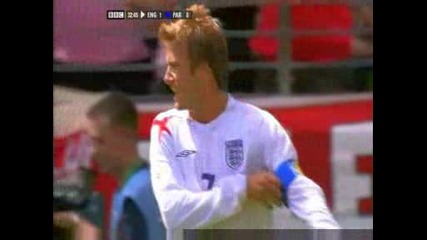 England vs Paraguy - Becks Flick