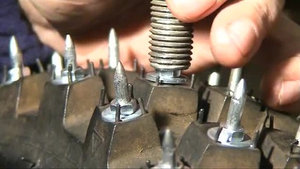 how I made studded tyres for my xr650r