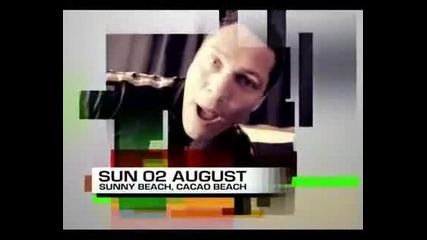 Tiesto на Cacao Beach ( Sunny Beach ) - 2009 [ Реkлама ]