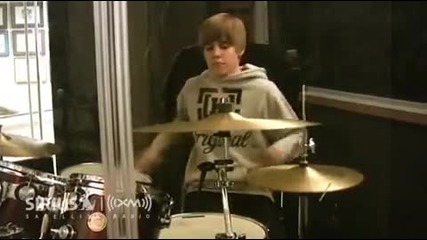 Justin Bieber Live Drum Solo at Sirius Xm