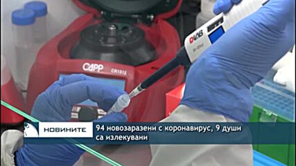 94 новозаразени с коронавирус, 9 души са излекувани