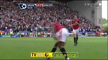 22.08.09 Уигън 0:5 Манчестър Юнайтед Нани Гол
