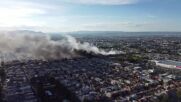 Гъст дим покри района над катастрофата между влак и цистерна в Мексико