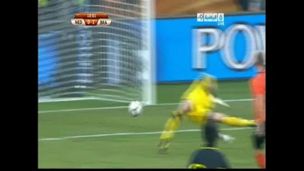 02.07.2010 - Световно Първенство 1/4 финал - Холандия 2 - 1 Бразилия гол на Робиньо 
