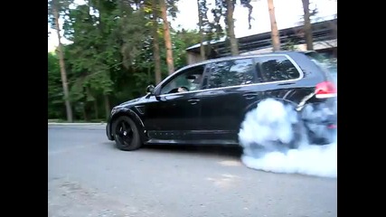 Touareg W12 twin turbo testing, Rwd mode