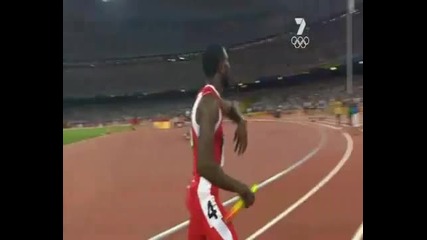 Лека Атлетика - Световен рекорд на 4 x 100 метра за мъже