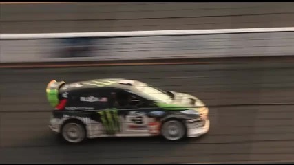 Ken Block drifts Concord Speedway