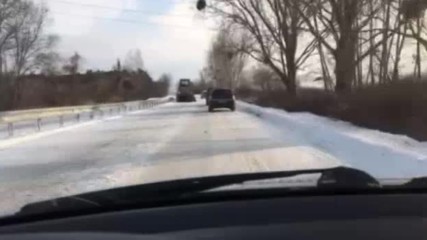 Пътят Бургас - Созопол 09.01.2017