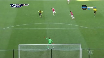 ВИДЕО: Уотфорд - Манчестър Юнайтед 0:1 /първо полувреме/