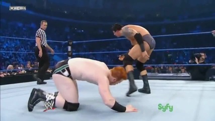 Savate Kick followed by Running Forearm Smash - Wade Barrett