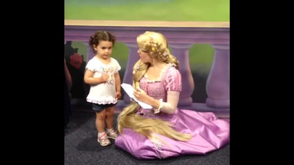 Brynn and the Princesses (cinderella, Aurora, Rapunzel, Belle) at Disney World