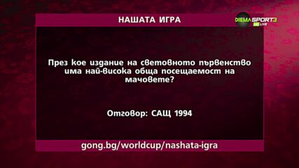 Шестият победител в "Нашата игра"