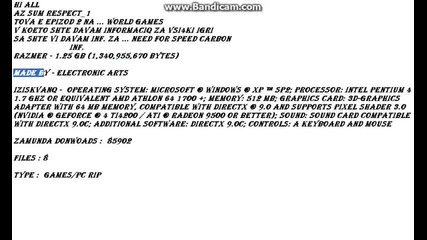 World Gamez #2 - Need For Speed Carbon