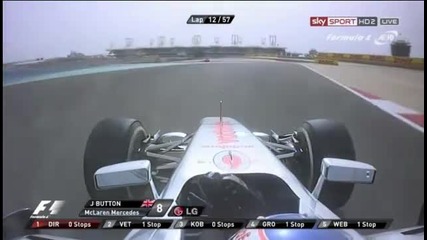 F1 Гран при на Бахрейн 2012 - Button изпреварва Alonso [onboard][hd]