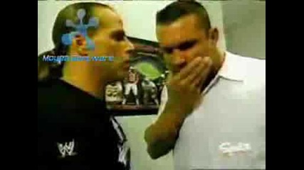 Shawn Michaels Удря Шамар На Randy Orton