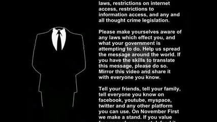 Анонимните - Операция Free Speech - Протест в 1 Ноември