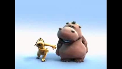 Hippo and dog