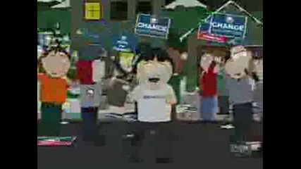 Randy Marsh Leads The Obama Celebrations In South Park.avi