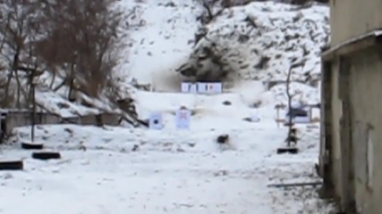 Precise shooting at 100 meters