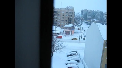 Първият навалял сняг през 2010 във Видин