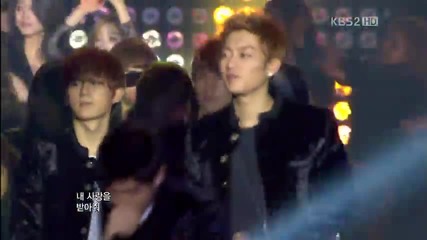 [30] Ending + Run to you @ Music Bank in Paris (18.02.2012)