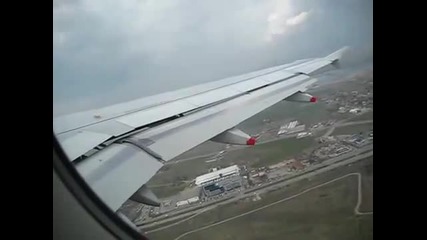 British Airways A320 излитане от Летище София