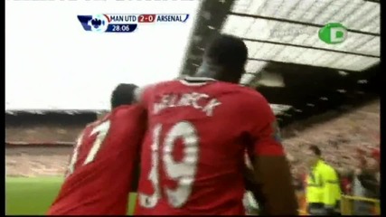 Удивителен гол на Йънг срещу Арсенал