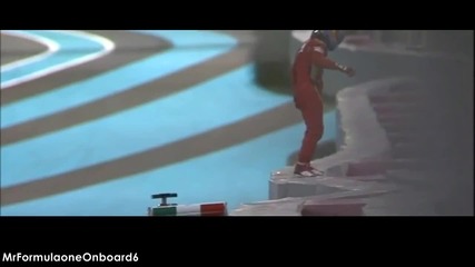 F1 Гран при на Абу Даби 2011 - Alonso се блъска на Fp2 [hd]