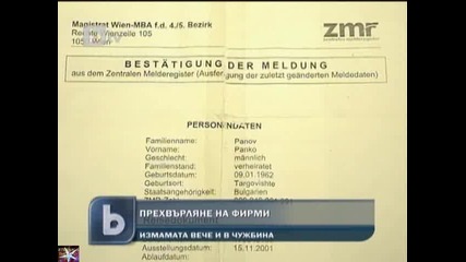 Българин измамен в Австрия, прехвърляне на фирма, 02 март 2011, b T V Новините 