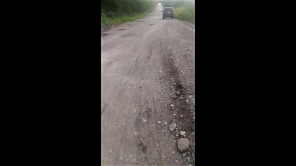 Разбит път Видин-Лом