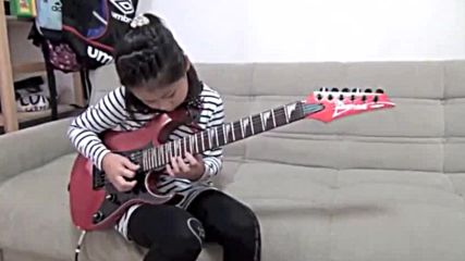 Incredible 9 Yo Japanese Girl can Shred Guitar Like a Pro Unreal
