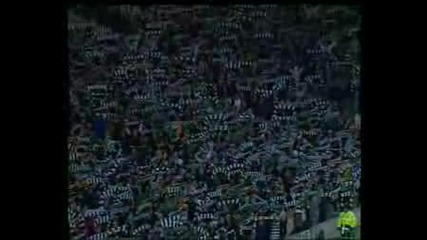 Celtic fans Youll never walk alone vs Barca